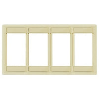 Hubbell IMF4EI iSTATION 4-Unit Front Loading Module Frame, Electrical Ivory