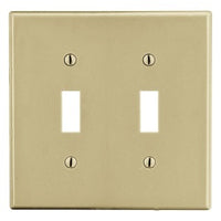 Hubbell PJ2I 2-Gang Wall Plate, Ivory