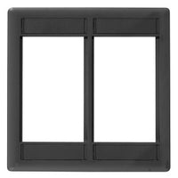 Hubbell IMF2BK iSTATION Double Gang Front Loading Module Frame, Black