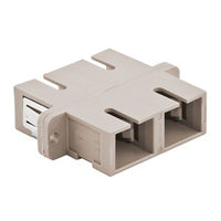 Hubbell FANSCDSS6BE Screw Mount Fiber Adapter, SC Duplex, 6-Pack, Beige