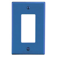 Hubbell PJ26BL 1-Gang Decorative Wall Plate, Blue