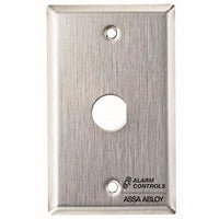Alarm Controls by ASSA ABLOY RP-20 Alarm Controls RP-20 Remote Wall Plate with 3/4" "D" Hole for Ace Lock, Single Gang, Stainless Steel