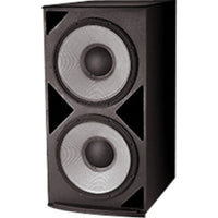 JBL Professional ASB6128 18" Dual Subwoofer with Super Vented Gap Low Frequency Drivers, Black