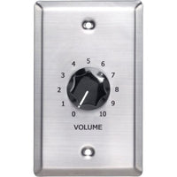 Bogen ATP10 10W Attenuator with Bypass for 25V/70V Speaker Line, Mounts in Standard Single or Double Electrical Box