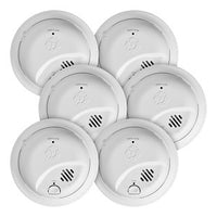 BRK 1046838 Hardwire Interconnect Smoke Alarm with Battery Backup, 6-Pack