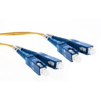 Cleerline 3DOS2SCSC01M-UPC XD Series Bend Performance Duplex Patch Cable, SC/UPC-SC/UPC, OS2, 3.0 mm Riser, Yellow, (1M) 3.3'