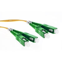 Cleerline 3DOS2SCSC02M-APC XD Series Bend Performance Duplex Patch Cable, SC/APC-SC/APC, OS2, 3.0 mm Riser, Yellow, (2M) 6.6'