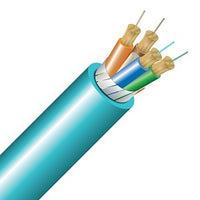 Cleerline 4B50125OM3P-B SSF Breakout Cable, 4 Strand, Plenum I/O, 50/125, OM3, Aqua, Cut to Order