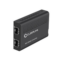 Cleerline SSF-SFP-SFP-CON Gigabit 1000Base-X to 1000Base-X SFP to SFP Converter, AC US Power Supply