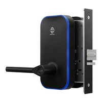 Centrios CEM100-TB-BSP-LC Mortise Lock, Less Cylinder, Taylor Bay Lever, Black Suede
