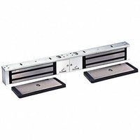 DynaLock 2022 2000 Series 1200 lb Double Electromagnetic Lock Outswing, Satin Aluminum