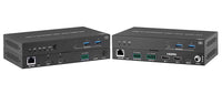 KanexPro EXT-USBCPD2X4K-100M 5Gbps Dual-Host USB-C Extender Over CAT6A, 100m/328', Dual 4K HDMI Outputs, 100W USB-C PD Charging