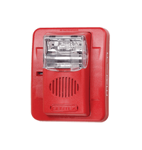 Gentex GEC3-24PWR GEC3-24 Commander3 Series Horn/Strobe, Selectable Candela Strobe, Wall Mount, PLAIN (no lettering), Red Faceplate