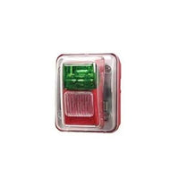 Gentex WGECG24-75PWR Outdoor Wall Mount Horn / Strobe with GOE Enclosure, 75 cd, No Lettering, Blue Lens, Red