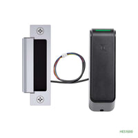 HES ES100-16SM-IPS-629 ES100 Series Reader Body and 1600 Strike for ANSI Latchbolt Deadbolt Lockset, Wireless Electric Strike, Deadbolt Latchbolt Faceplate Pack, Monitored, Bright Stainless Steel