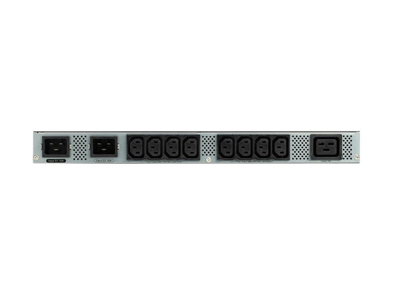 Eaton EATS220  ATS rack PDU, 1U, (2) L6-20P, (2) C20 input, 3.33 kW max, 200-240V, 16A, 8 ft cord, Single-phase, Outlets: (8) C13, (1) C19 - NEMA L6-20P