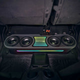 Jeep JT Gladiator Loaded Under Rear Seat Subwoofer Enclosure with 4 X 8" ZR8.2D, Leather Wrapped and Digital LED Lights | 1800 Watts RMS @ 1-Ohm