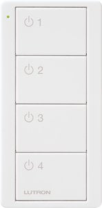 Lutron PJ2-4B-GWH-L41 4-Button; 4-Group Toggle; Pico Smart Remote; with Light Icons; White