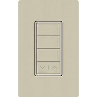 Lutron RRST-W3RL-CY Sunnata RF 3-Button Raise / Lower Wall Keypad for RA3 Systems; Neutral Required; 120-277V; Clay