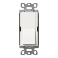 Lutron SC-3PS-RW Claro Single Pole / 3-Way; On / Off Rocker Switch; 15A; Satin Finish; Architectural White