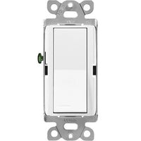 Lutron SC-3PS-SW Claro Single Pole / 3-Way; On / Off Rocker Switch; 15A; Satin Finish; Snow White