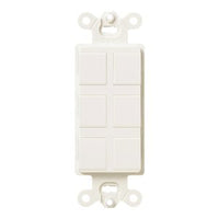 Lutron SC-6PF-BI Claro 6-Port Frame; Field Customizable; Fits Decorator-Style Wall Plates; Biscuit