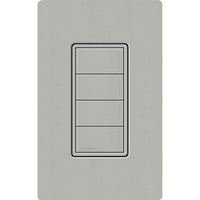 Lutron RRST-W4B-PB Sunnata RF 4-Button Wall Keypad for RA3 Systems; Neutral Required; 120-277V; Pebble