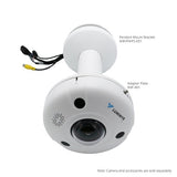 Luminys N9F-8RA1 8MP Fisheye 360° IP Camera, 33' IR Distance, 1.85mm Lens