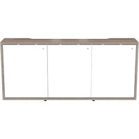 Middle Atlantic C3K3D1HA0D7ZPLWH C3 HPL Woodkit, 3 Bay, 32" High, 5th Ave Elm with White Gloss Doors, TAA Compliant