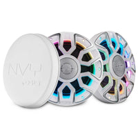 6.5” Marine Coaxial Speaker With Kevlar Cone, Bullet Tweeter, Neodymium Magnet, and Digital LED Lights | 200W RMS 4-Ohm