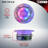3.8” Super Bullet Tweeter with 1” Aluminum Voice Coil & Digital LED Lights