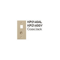 Hubbell KP2140AL KP Series 1-Gang Faceplate, Coax Opening(1) Jack Opening(1), Almond