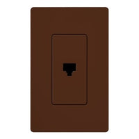 Lutron SC-PJ-SI Satin Colors 1-Socket Telephone Faceplate; Sienna