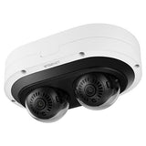 Hanwha PNM-12082RVD/KEX Series x 6MP Outdoor IR Multi-Directional Dome IP Camera, 3.54-6.69mm Motorized Varifocal Lens, White, TAA Compliant