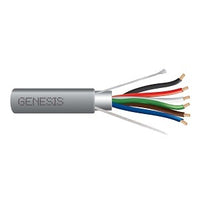 Genesis 22061109 22/6 Stranded Shielded Cable, Riser, CMR, FT4, 1000' (304.8 m) Pull Box, Gray