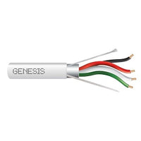 Genesis 22151101 18/4 Stranded Shielded Cable, Riser, CMR, FT4, 1000' (304.8 m) Pull Box, White