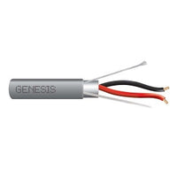 Genesis 22211109 16/2 Stranded Shielded Cable, Riser, CMR, FT4, 1000' (304.8 m) Pull Box, Gray