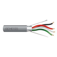 Genesis 22223909 16/4 Stranded Shielded Cable, Riser, CMR, FT4, 50' (15.24 m) x 5 Coils, Gray