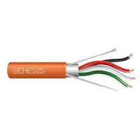 Genesis 32152103 18/4 Stranded Shielded Cable, Plenum, CMP, FT6, 1000' (304.8 m) Reel-in-a-Box, Orange