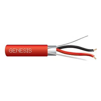 Genesis 44061104 16/2 Solid Shielded Fire Alarm Cable, Riser, FPLR, 1000' (304.8 m) Pull Box, Red