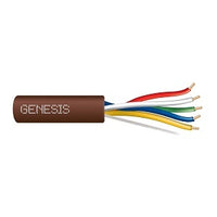 Genesis 47130907 18/5 Solid Unshielded Thermostat Cable, General Purpose, CL2, 250' (76.2 m) Speed Bag, Brown