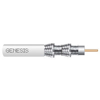 Genesis 50271101 RG6 BC 75 Ohm Coaxial with Quad-Shield Cable, General Purpose, CATV, 1000' (304.8 m) Pull Box, White