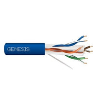 Genesis 50921006 23/4-Pair Cat 6 Plus Unshielded (U/UTP) Networking Cable, Riser, CMR, FT4, 1000' (304.8 m) Reel, Blue