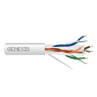 Genesis 51022101 23/4-Pair Cat 6 Plus Unshielded (U/UTP) Networking Cable, Plenum, CMP, FT6, 1000' (304.8 m) Reel-in-a-Box, White