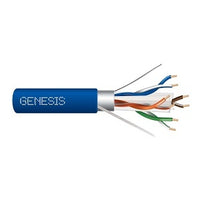 Genesis 51921006 23/4-Pair Cat 6 Plus Shielded (F/UTP) Networking Cable, Riser, CMR, FT4, 1000' (304.8 m) Reel, Blue