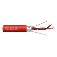 Genesis 55541004 14/1-Pair Solid Shielded Fire Alarm Cable, NYC Certified, FPLP, 1000' (304.8 m) Reel, Red