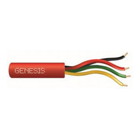 Genesis 21031104 22/4 Solid Unshielded Cable, Riser, CMR, FT4, 1000' (304.8 m) Pull Box, Red