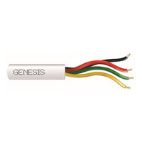 Genesis 21035801 22/4 Solid Unshielded Cable, Riser, CMR, FT4, 500' (152.4m) Speed Bag, White