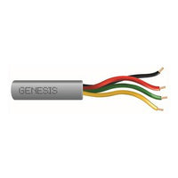 Genesis 21035809 22/4 Solid Unshielded Cable, Riser, CMR, FT4, 500' (152.4m) Speed Bag, Gray