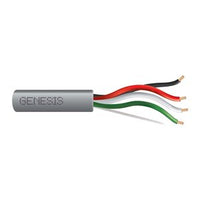 Genesis 21151109 18/4 Stranded Unshielded Cable, Riser, CMR, FT4, 1000' (304.8 m) Pull Box, Gray